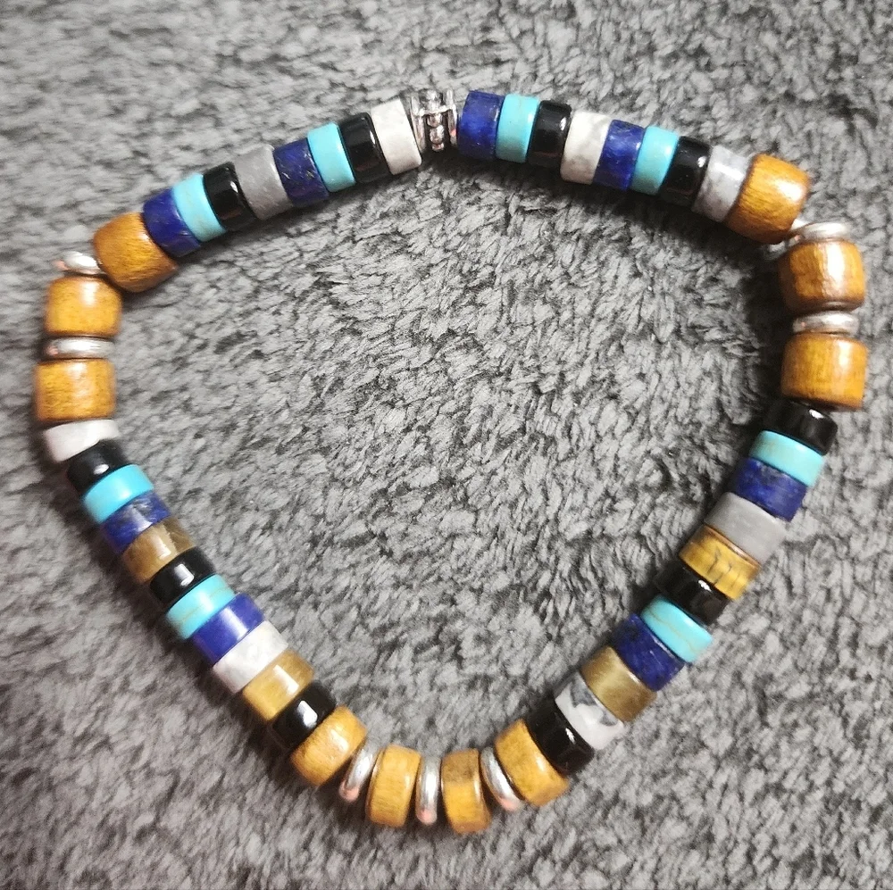 Multicolor Beaded  Stretch Bracelet